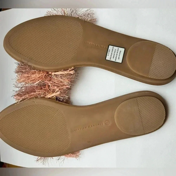 NWOT LOEFFLER RANDALL Katie Raffia Plank Slide in Ballet & Rose Gold size 9 - Picture 8 of 12